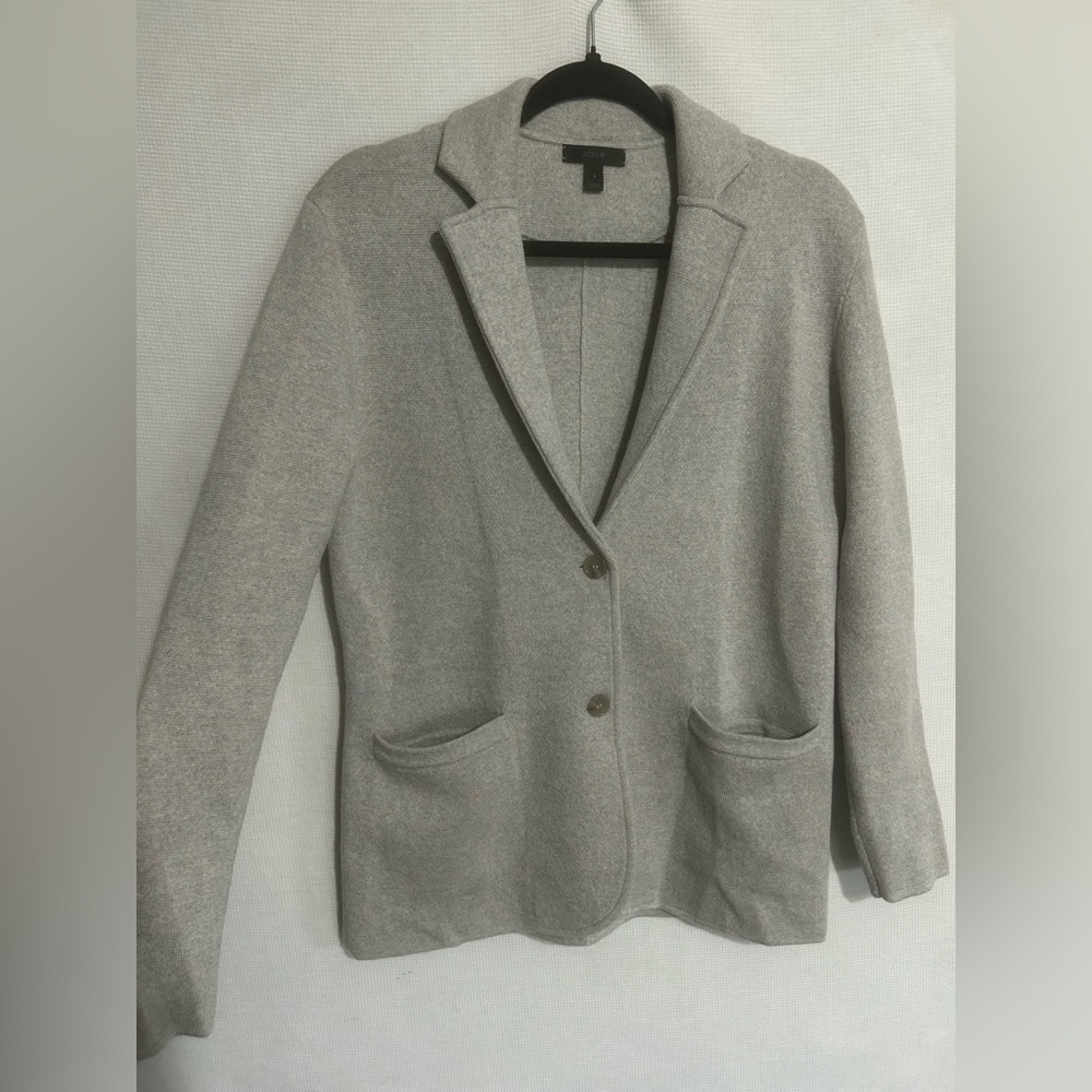 J.crew wool knit blazer coat